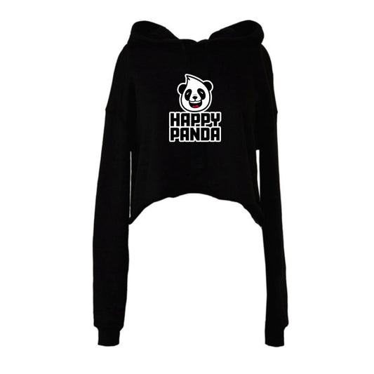 Happy Panda Crop Top Hoodie