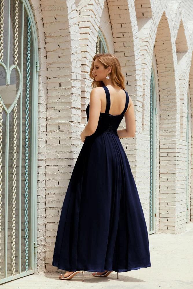 Halter Bridesmaid Dresses Formal Cocktail Prom Gown 28015 - Image 53