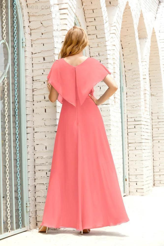 Numbersea Mother of The Bride Dresses Plus Size V-Neck Floor Length Formal Prom Dress for Wedding Guest 28020 - Image 118
