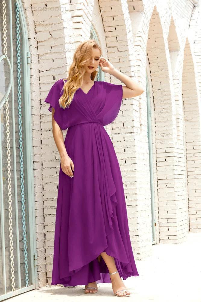 Numbersea Mother of The Bride Dresses Plus Size V-Neck Floor Length Formal Prom Dress for Wedding Guest 28020 - Image 143