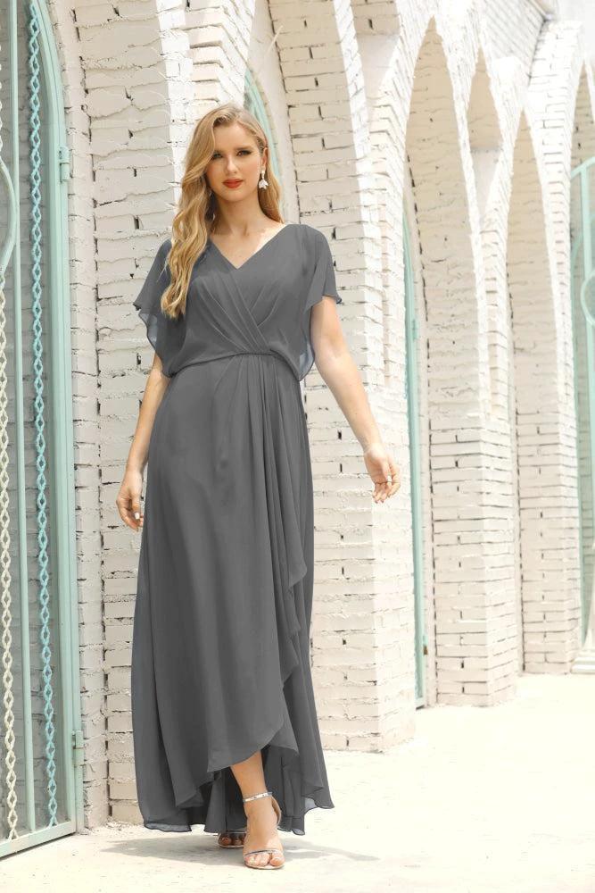 Numbersea Mother of The Bride Dresses Plus Size V-Neck Floor Length Formal Prom Dress for Wedding Guest 28020 - Image 149