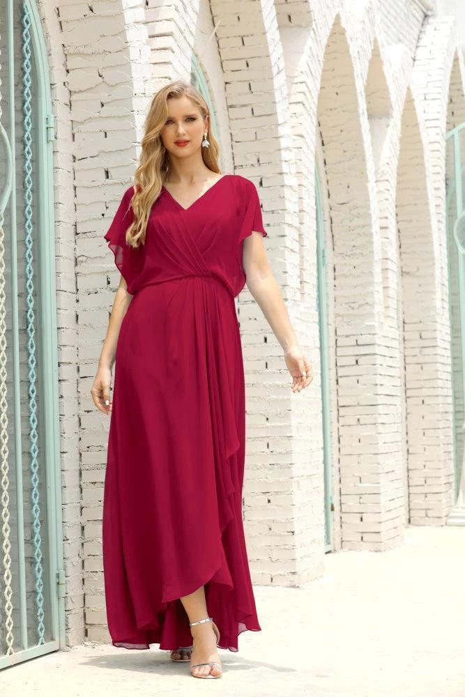 Numbersea Mother of The Bride Dresses Plus Size V-Neck Floor Length Formal Prom Dress for Wedding Guest 28020 - Image 161
