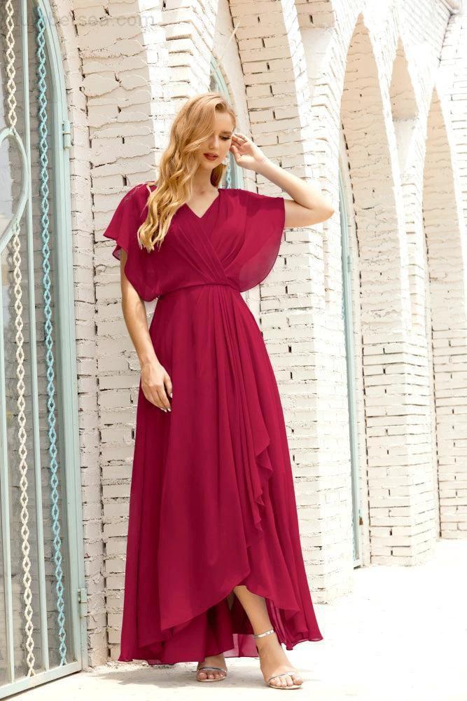 Numbersea Mother of The Bride Dresses Plus Size V-Neck Floor Length Formal Prom Dress for Wedding Guest 28020 - Image 163