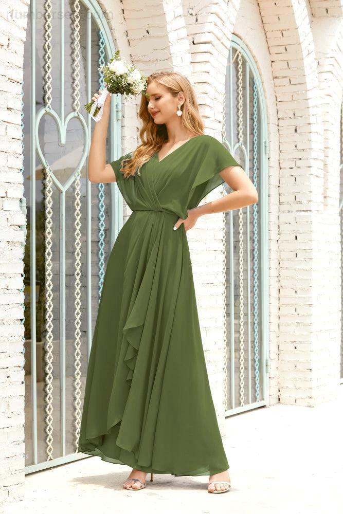 Numbersea Mother of The Bride Dresses Plus Size V-Neck Floor Length Formal Prom Dress for Wedding Guest 28020 - Image 28