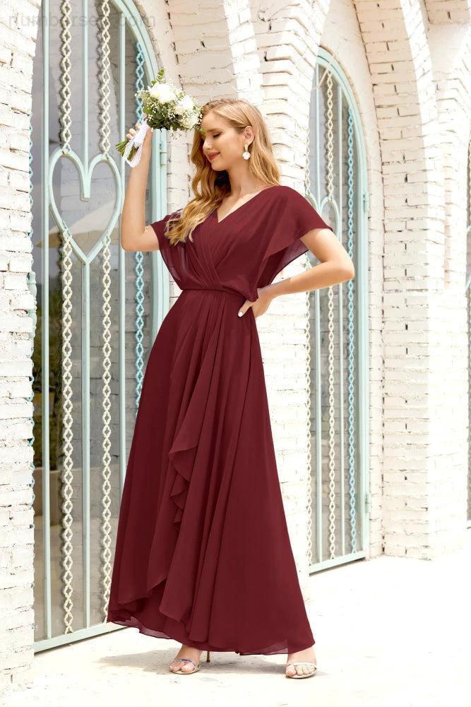 Numbersea Mother of The Bride Dresses Plus Size V-Neck Floor Length Formal Prom Dress for Wedding Guest 28020 - Image 48