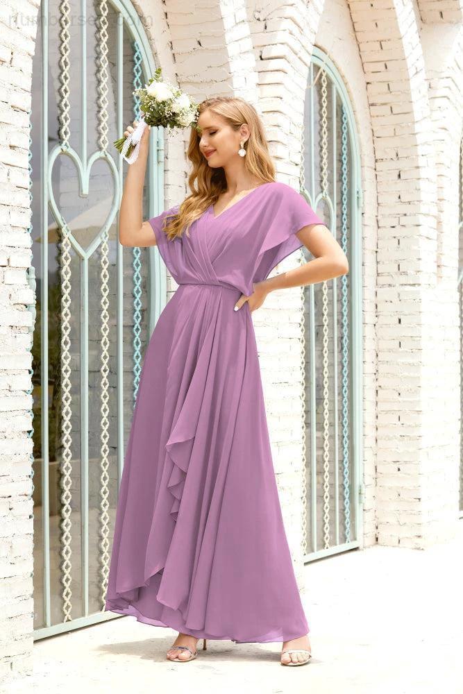 Numbersea Mother of The Bride Dresses Plus Size V-Neck Floor Length Formal Prom Dress for Wedding Guest 28020 - Image 84